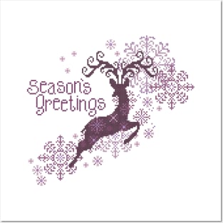 Seasons Greetings Majestic Reindeer Posters and Art